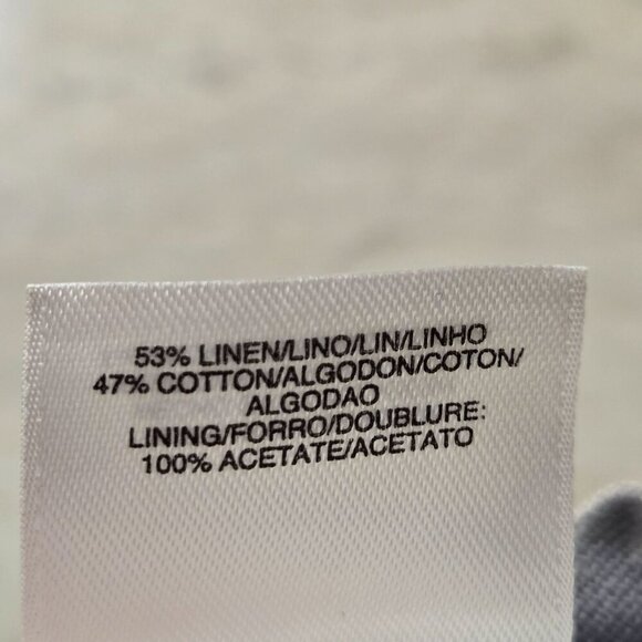 Nine West Pencil Skirt Womens Size 10 Nautical Print Preppy Beach Linen Coastal - Picture 12 of 13